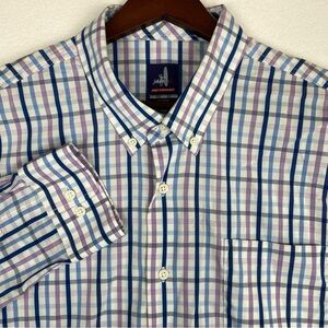 Johnnie-O Prep-formance Button Down Shirt Men's 2XL Purple‎ Haze Long Sleeve